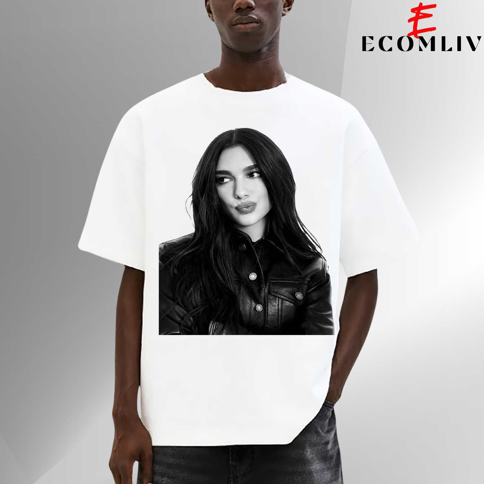 Dua Lipa Face Vintage Tee, Unisex Shirt, Pop Streetwear Merch